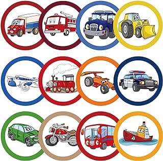 Chinco 120 Pcs Pee Targets for Boys Training Toilet Tinkle Flushable Paper Stickers You Pee on Boys Potty Training Targets Potty Aids Flushable Chart for Toddlers Use(Cars Styles)