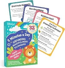 Mindfulness Cards for Kids - Social Emotional Learning Tools, Coping Skills, Self-Regulation Flash Cards, Therapy Resources, Preschool, Special Needs, ADHD, Autism, Counseling Supplies, Learning Game