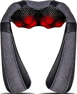 Mirakel Gifts for Women Men, Neck Massager for Pain Relief Deep Tissue, Electric Shiatsu Shoulder & Back Massager with Heat, Christmas Mom Dad Gifts for Wife Husband Her Him Fathers Day (NOT Cordless)