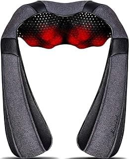 Ergonomic 3D kneading nodes, corded design, auto shutoff, Christmas ideal gifts for relaxing use at home, office, or travel