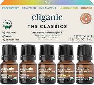 Gift Set, Natural Blend, Peppermint, Lavender, Eucalyptus, Lemongrass & Orange, Aromatherapy, DIY Candle Making
