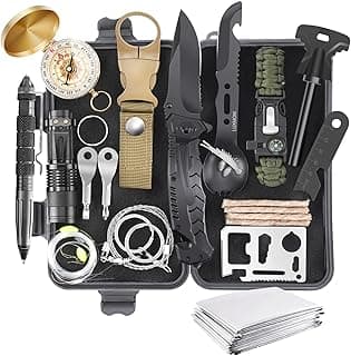 Gifts for Men Dad Fathers Day Husband Teenage Boy, Survival Kit 28 in 1, Survival Gear Tool Emergency Tactical Equipment Supplies Kits for Families Outdoors Camping Hiking Adventures