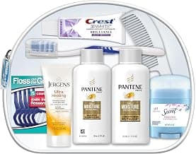 Convenience Kits International Women's Deluxe 10 Piece Kit with Travel Size TSA Compliant Essentials Featuring: Pantene Hair Products in Reusable Toiletry Zippered Bag