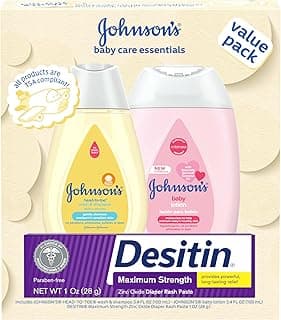 Amazon Deal Alert: Johnson's Baby Care Essentials Gift Set, Body Lotion, & Zinc Oxide Diaper Rash Paste for Baby's Delicate Skin, Value Pack, Travel-Size, Bath Essentials Must Haves, Baby Gifts, 3 Items