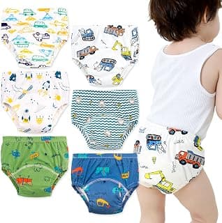 Max Shape Baby Boys Training Pants Underwear, Toddler Boys Potty Pee Training Underwear 6 Pack