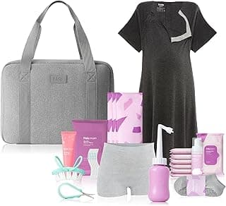 Frida Mom 30pc Pre-Packed Hospital & Diaper Bag Essentials Gift Set, Includes Labor, Postpartum, & Newborn Grooming Kit in One, Easy to Organize with Removable Toiletry Bags, & Suitcase Strap