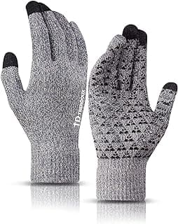 Winter Gloves for Men Women - Upgraded Touch Screen Cold Weather Thermal Warm Knit Glove for Running Driving Hiking