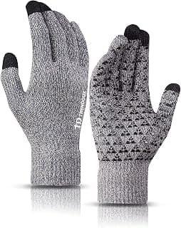 Winter Gloves for Men Women - Upgraded Touch Screen Cold Weather Thermal Warm Knit Glove for Running Driving Hiking