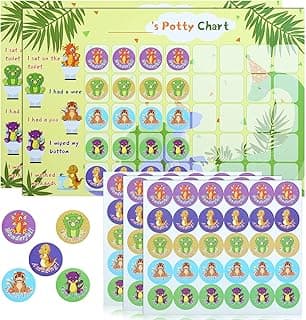 GWHOLE Dinosaur Potty Training Chart for Toddlers Boys Girls, 2 Pack | Toilet Training Reward Chart, with 90 Cute Dinosaur Reward Stickers, for Toddlers Potty Training