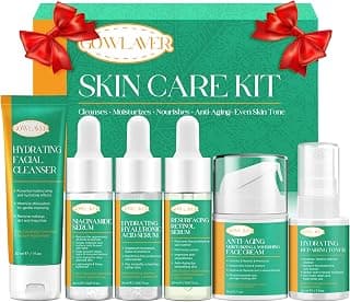 Lifting & Firming Anti-Aging Skin Care Set Kit for Women Teens,Niacinamide Retinol Serum,Hyaluronic Acid Serum,Skincare Gift Set,Facial Skin Care Products,Face Care Routine Kit Christmas Gift Women