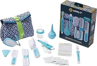 Safety 1st Deluxe Baby Healthcare and Grooming Kit, Arctic Blue, Newborn Baby Essentials, One Size, 25 Pieces