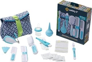 Safety 1st Deluxe Baby Healthcare and Grooming Kit, Arctic Blue, Newborn Baby Essentials, One Size, 25 Pieces