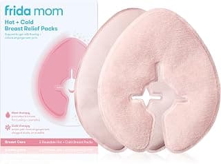 Frida Mom Breast Therapy Packs, Breast Pads, Cold & Hot Pack for Pain Relief, Breastfeeding Essentials for Lactation Support, Mastitis, Engorgement and Pump Aid, Postpartum Recovery, 2pk