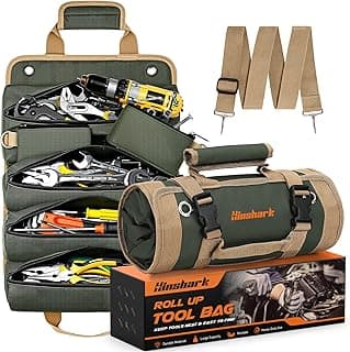 Gifts for Men, Roll Up Tool Bag, Anniversary Birthday Gifts for Men Dad Husband Him Boyfriend, Gift for Dad Who Have Everything, Portable Tool Organization for Mechanic Welding Electrician