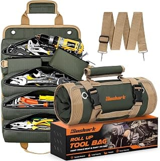 Gifts for Men, Roll Up Tool Bag, Anniversary Birthday Gifts for Men Dad Husband Him Boyfriend, Gift for Dad Who Have Everything, Portable Tool Organization for Mechanic Welding Electrician