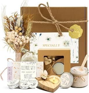 8PCS Items, Birthday Anniversary Care Package Ideas for Wife Girlfriend Mom, Mothers Day Gift Basket for Her