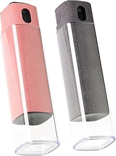 CUIUD Touchscreen Screen Cleaner Kit 2 Pcs, Phone, Tablet and Car Screen Cleaner, Two in One Spray and Microfiber Cloth(Grey&Pink)