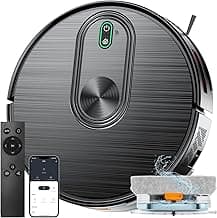 XIEBro Robot Vacuum and Mop Combo, 6500Pa Strong Suction, 2 in 1 Robotic Vacuum with Gyro Inertial Navigation, 200 Min Runtime, App/Wi-Fi/Voice Control, Slim, for Pet Hair, Hard Floor, Carpet