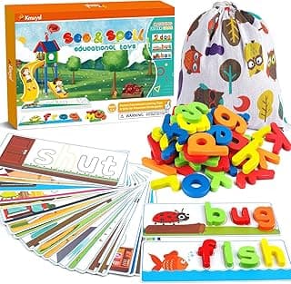 CVC Word Builder with Alphabet Cards for Preschool Learning Activities, Word Building, Learn to Read, Birthday Gifts