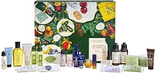 Christmas countdown, 6 deluxe sizes, travel minis, shea hand cream, almond shower oil, shampoo, perfume, keepsake box, vegan