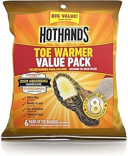 HotHands Toe Warmers Value Pack, 6 Pair - America's Favorite Warmer | Enough to Share the Warmth-Air-Activated, Disposable, Long-Lasting, Odorless for Commuting, Donations, Outdoor Work
