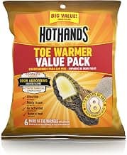 HotHands Toe Warmers - Long Lasting Safe Natural Odorless Air Activated Warmers - Up to 8 Hours of Heat - 6 Pair