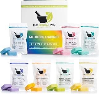 7 Blends Variety Gift Set | Shower Bombs Aromatherapy for Women and Men | Natural Vapor Tablets | Handmade in USA
