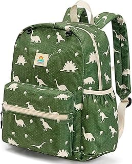 Corduroy Kids Backpack for Boys and Girls 5-8: Boys Backpack for Elementary Kindergarten - 15 inch Cute Backpacks for Kids - Dinosaur