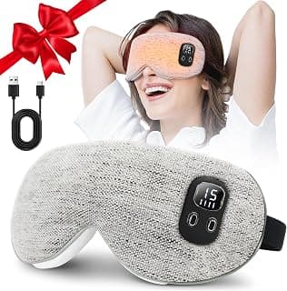 Eye Relief, Improved Sleep, Washable Eye Mask, 4 Heat Levels, 4-Level Timing - Gray