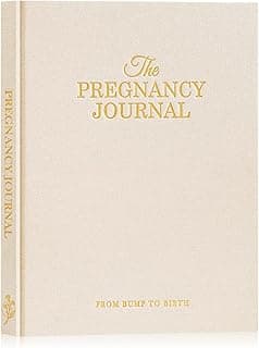 Lanpn My Pregnancy Journal Memory Book for First Time Mom, 156 Page Pregnant Announcement Must Have Planner Scrapbook, Pregnancy Tracking Diary Mom to Be Keepsake Gift for Expecting New Parent Beige