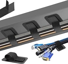 Reusable, No Residue Left, Adjustable Hook and Loop Cable Ties, Wire Hider Under Table, Home Office Essentials