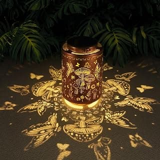 Solar Lanterns Outdoor Waterproof Mushroom Butterfly Garden Decor Gifts for Women Mon Grandma Metal Hanging Solar Lights Decoration for Outside LED Lanterns for Yard Patio Lawn | Metal Hanging Solar Lights Decoration for Outside LED Lanterns for Yard Patio Lawn Gifts for Mon Grandma