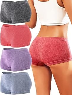 Womens Boy Shorts Underwear Full Coverage Boxer Briefs Panties Lady Shorts