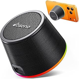 dbsono Small Portable Bluetooth Speaker Birthday Gifts Magnetic Phone Stand | Magnetic Wireless Bluetooth Speaker,TWS Pairing,9 RGB Modes,IPX5 Waterproof,Travel Essentials Cool Gadgets for Men Teen Boys