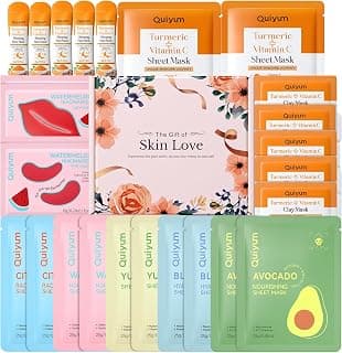 Fruit & Turmeric VC Masks Gifts for Women Teen Girls, Travel Size Toiletries, Christmas Birthday Gifts, Stocking Stuffers