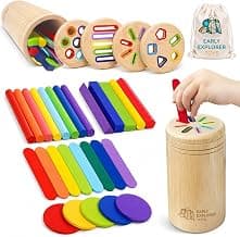 Encourage independent play without bright screens, Encourage problem-solving with the geometric sorting lid, Travel Ready