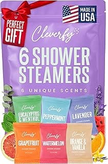 Cleverfy Shower Steamers Aromatherapy Gifts for Women and Men, 6 Tablets | Birthday, Self-Care, Spa & Relaxation Gifts | for Teen Girls, Mom, Best Friend, Sister, Her, Girlfriend, Grandma, Wife