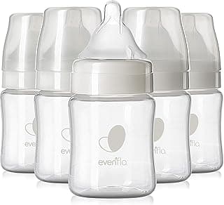 Evenflo Feeding Premium Proflo Venting Balance Plus Wide Neck Baby, Newborn and Infant Bottles - Developed by Pediatric Feeding Specialists - 5 Ounce (Pack of 6)