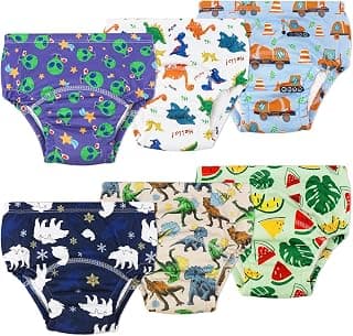 Max Shape 6 Pack Potty Training Underwear for Boys,Washable Baby Boy Toilet Training Pants Training Underwear Fit 2T-6T
