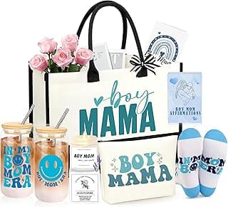 New Boy Mom Gifts, First 1st Mothers Day Birthday Gifts for New Mom Set of 7