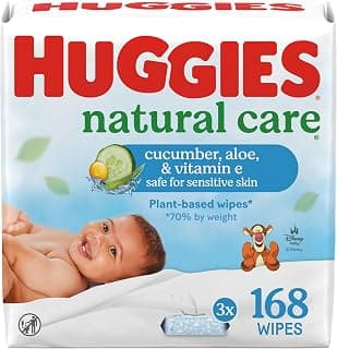 Natural Care Cucumber, Aloe & Vitamin E Wipes, 3 Packs, 168 Wipes
