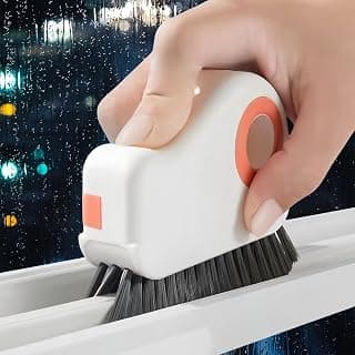 2-in-1 Window Rail Cleaning Brush,Detachable Door and Window Groove Brush, Glass Corner Scraper, Suitable for Windows in Living Rooms, Bedrooms, Outdoor Areas, Toilets, Kitchens