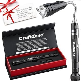 Magnetic Pickup Tool, Extendable Telescoping Magnet with LED Flashlight, Cool Gadgets Gifts for Men, Dad, Husband, Grandpa, Handyman, Mechanic, Fathers Day Gift, Birthday, Graduation