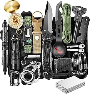 20-in-1 Multi-Functional Emergency Survival Tools Kit | Compact Survival Tools, Essential Camping Accessories, Durable Multi-Tool Set, Practical Gift for Dad, Husband, Outdoorsmen
