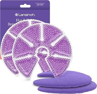 Lansinoh Breast Therapy Packs with Soft Covers, 2 Pack | Hot and Cold Breast Pads Postpartum Essentials for Nipple Pain Relief, Mastitis, Engorgement, Breastfeeding & Pumping Support