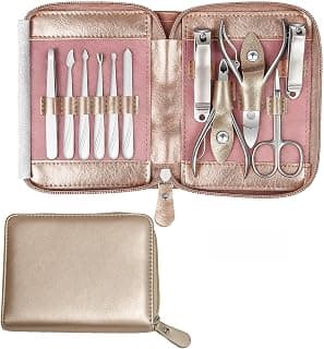Trending on Amazon: Manicure Set 11 in 1 Stainless Steel Nail Clippers for Men,Manicure Kit for Women,Nail Grooming Kit,Nail Clipper Set,Personal Care Tools(Champagne Colour)