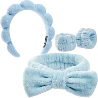 Ztomine Headbands for Women - Spa Headband and Wristband Set - Headband for Washing Face,Facial Mask,Makeup and Skin Care,Gifts for Women and Teen Girl Gifts Trendy Stuff