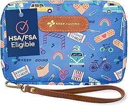 KeepGoing Travel First Aid Kit for Kids, 130 Pc. TSA-Approved Travel Size | Toddler First Aid Kit, Mini First Aid Kit for Car, Home, Purse, Diaper Bag & Backpack, Latex-Free Bandages