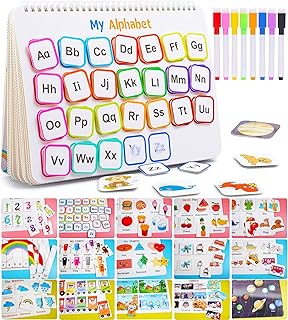 Huijing Montessori Preschool Learning Activities Busy Book - Workbook Activity Binder / Toys for Toddlers, Autism Learning Materials and Tracing Coloring Book