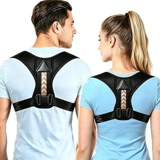 Posture Corrector Back Brace, Adjustable Back Support Belt for Men & Women, Straightens Posture, Relieves Back Pain (Bronze)